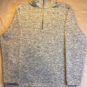 Beverly Hills Polo Club Men's Heathered Gray Zip-Up Sweater